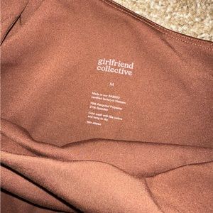 Girlfriend Collective Bree One Shoulder Bra in Earth